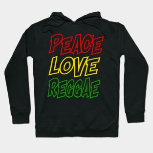 Peace Love Reggae, Good Vibes, Rasta Hoodie